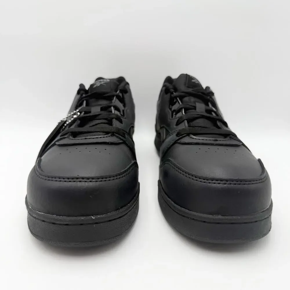 Reebok Mens BB4500 CT Work Sneakers US 9 Wide Black Leather Slip Resistant NIB
